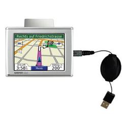 Gomadic Retractable USB Cable for the Garmin Nuvi 600 with Power Hot Sync and Charge capabilities - Gomadic