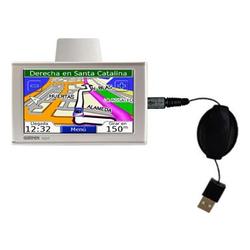 Gomadic Retractable USB Cable for the Garmin Nuvi 610 with Power Hot Sync and Charge capabilities - Gomadic