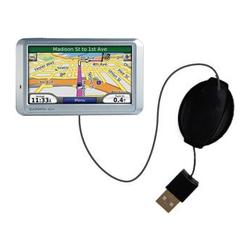 Gomadic Retractable USB Cable for the Garmin Nuvi 710 with Power Hot Sync and Charge capabilities - Gomadic