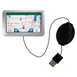 Gomadic Retractable USB Cable for the Garmin Nuvi 750 with Power Hot Sync and Charge capabilities - Gomadic