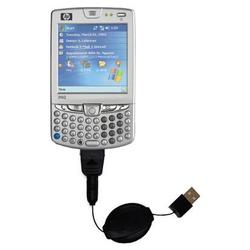 Gomadic Retractable USB Cable for the HP iPaq hx2090 with Power Hot Sync and Charge capabilities - B