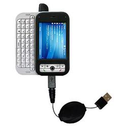 Gomadic Retractable USB Cable for the HTC Apache with Power Hot Sync and Charge capabilities - Brand
