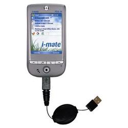 Gomadic Retractable USB Cable for the HTC Galaxy with Power Hot Sync and Charge capabilities - Brand