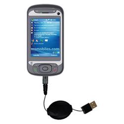 Gomadic Retractable USB Cable for the HTC Hermes with Power Hot Sync and Charge capabilities - Brand