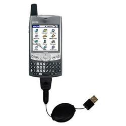 Gomadic Retractable USB Cable for the Handspring Treo 600 with Power Hot Sync and Charge capabilities - Goma