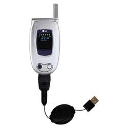Gomadic Retractable USB Cable for the LG VX6000 with Power Hot Sync and Charge capabilities - Brand