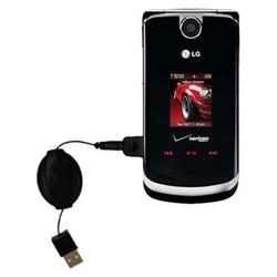 Gomadic Retractable USB Cable for the LG VX8600 with Power Hot Sync and Charge capabilities - Brand