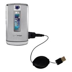 Gomadic Retractable USB Cable for the LG VX8700 with Power Hot Sync and Charge capabilities - Brand