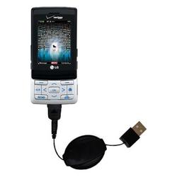 Gomadic Retractable USB Cable for the LG VX9400 with Power Hot Sync and Charge capabilities - Brand