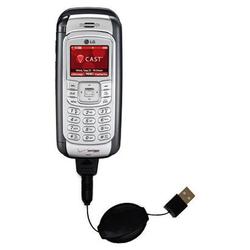 Gomadic Retractable USB Cable for the LG VX9800 with Power Hot Sync and Charge capabilities - Brand