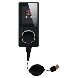 Gomadic Retractable USB Cable for the Microsoft Zune 4GB / 8GB with Power Hot Sync and Charge capabilities -
