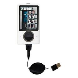 Gomadic Retractable USB Cable for the Microsoft Zune Gen2 with Power Hot Sync and Charge capabilities - Goma