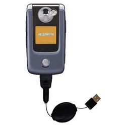 Gomadic Retractable USB Cable for the Motorola A910 with Power Hot Sync and Charge capabilities - Br