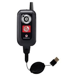 Gomadic Retractable USB Cable for the Motorola V1050 with Power Hot Sync and Charge capabilities - B