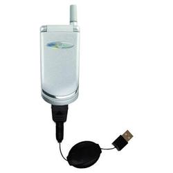 Gomadic Retractable USB Cable for the Motorola V150 with Power Hot Sync and Charge capabilities - Br