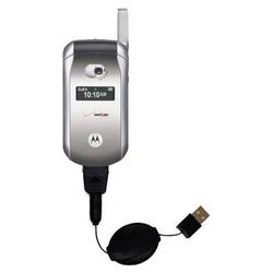 Gomadic Retractable USB Cable for the Motorola V276 with Power Hot Sync and Charge capabilities - Br (SCR-0430-06)