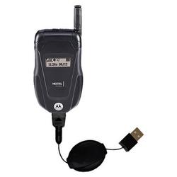 Gomadic Retractable USB Cable for the Motorola ic502 with Power Hot Sync and Charge capabilities - B