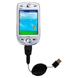 Gomadic Retractable USB Cable for the Qtek 2020 with Power Hot Sync and Charge capabilities - Brand