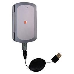 Gomadic Retractable USB Cable for the Qtek 9000 with Power Hot Sync and Charge capabilities - Brand