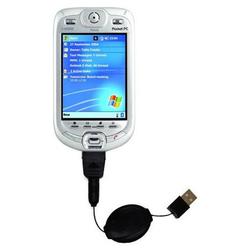Gomadic Retractable USB Cable for the Qtek 9090 with Power Hot Sync and Charge capabilities - Brand