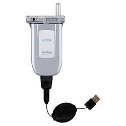 Gomadic Retractable USB Cable for the Samsung SCH-A603 with Power Hot Sync and Charge capabilities - Gomadic