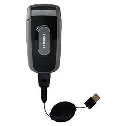 Gomadic Retractable USB Cable for the Samsung SCH-A630 with Power Hot Sync and Charge capabilities - Gomadic