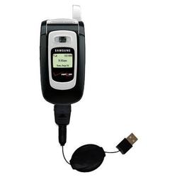 Gomadic Retractable USB Cable for the Samsung SCH-A850 with Power Hot Sync and Charge capabilities - Gomadic