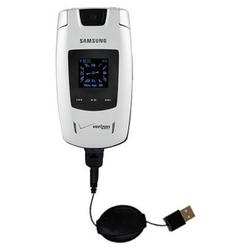 Gomadic Retractable USB Cable for the Samsung SCH-U540 with Power Hot Sync and Charge capabilities - Gomadic