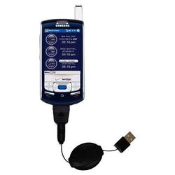 Gomadic Retractable USB Cable for the Samsung SCH-i830 with Power Hot Sync and Charge capabilities - Gomadic