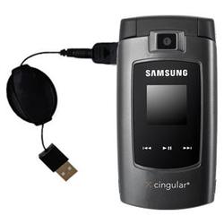 Gomadic Retractable USB Cable for the Samsung SGH-A707 with Power Hot Sync and Charge capabilities - Gomadic