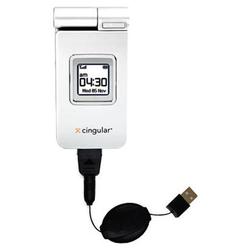 Gomadic Retractable USB Cable for the Samsung SGH-D307 with Power Hot Sync and Charge capabilities - Gomadic