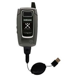 Gomadic Retractable USB Cable for the Samsung SGH-D407 with Power Hot Sync and Charge capabilities - Gomadic
