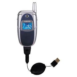 Gomadic Retractable USB Cable for the Samsung SGH-E310 with Power Hot Sync and Charge capabilities - Gomadic