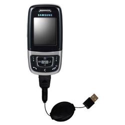 Gomadic Retractable USB Cable for the Samsung SGH-E630 with Power Hot Sync and Charge capabilities - Gomadic