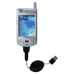 Gomadic Retractable USB Cable for the Samsung SGH-i700 with Power Hot Sync and Charge capabilities - Gomadic