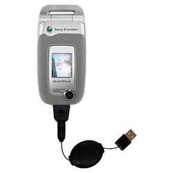Gomadic Retractable USB Cable for the Sony Ericsson Z520a Z520 with Power Hot Sync and Charge capabilities -