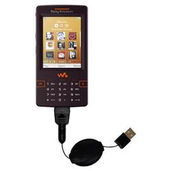 Gomadic Retractable USB Cable for the Sony Ericsson w950c with Power Hot Sync and Charge capabilities - Goma