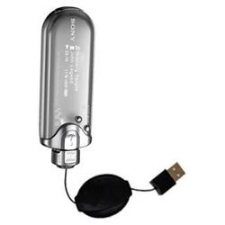 Gomadic Retractable USB Cable for the Sony Walkman NW-E005F with Power Hot Sync and Charge capabilities - Go