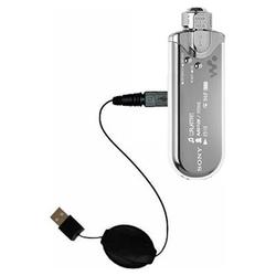 Gomadic Retractable USB Cable for the Sony Walkman NW-E507 with Power Hot Sync and Charge capabilities - Gom