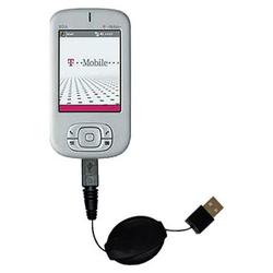 Gomadic Retractable USB Cable for the T-Mobile MDA Pro with Power Hot Sync and Charge capabilities - Gomadic