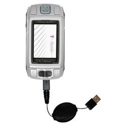 Gomadic Retractable USB Cable for the T-Mobile Sidekick with Power Hot Sync and Charge capabilities - Gomadi