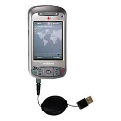Gomadic Retractable USB Cable for the Vodaphone VPA Compact III with Power Hot Sync and Charge capabilities