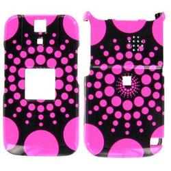Wireless Emporium, Inc. Sanyo SCP-8500/Katana DLX Hot Pink Circles Snap-On Protector Case Faceplate