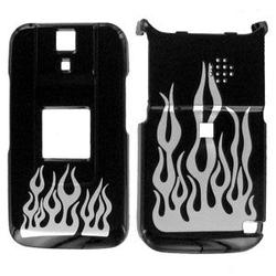 Wireless Emporium, Inc. Sanyo SCP-8500/Katana DLX Silver Flame Snap-On Protector Case Faceplate