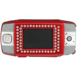 Wireless Emporium, Inc. Sidekick iD Red Bling Rubberized Snap-On Protector Case Faceplate