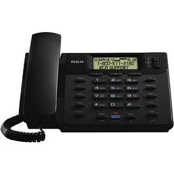 RCA Thomson 25201RE1 Corded Phone - 2 x Phone Line(s) - 1 x Headset, 1 x Data - Black