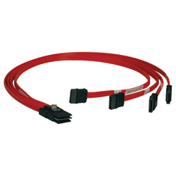 Tripp Lite 18 in. Internal SAS Cable, Mini-SAS SFF-8087 to 4 X SATA 7pin