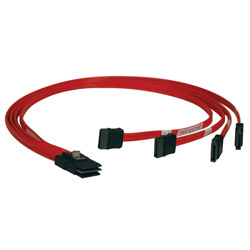 Tripp Lite 3 ft. Internal SAS Cable, Mini-SAS SFF-8087 to 4 X SATA 7pin