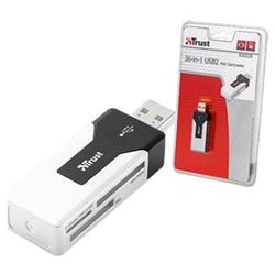 Trust 36-in-1 USB2.0 Mini Card Reader CR-1350p 36-in-1 - Memory Stick, Memory Stick PRO MagicGate, Memory Stick MagicGate Duo, Memory Stick PRO Duo, Memory Stic