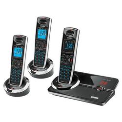 Uniden DECT3080-3 Ultra Thin DECT 6.0 Cordless Digital Answering System - 1 x Phone Line(s) - Black